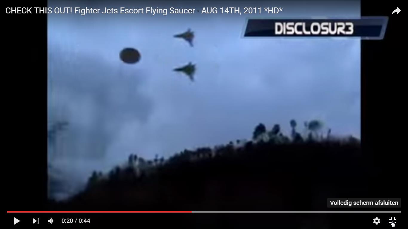 Fighter Jets Escort Flying Saucer